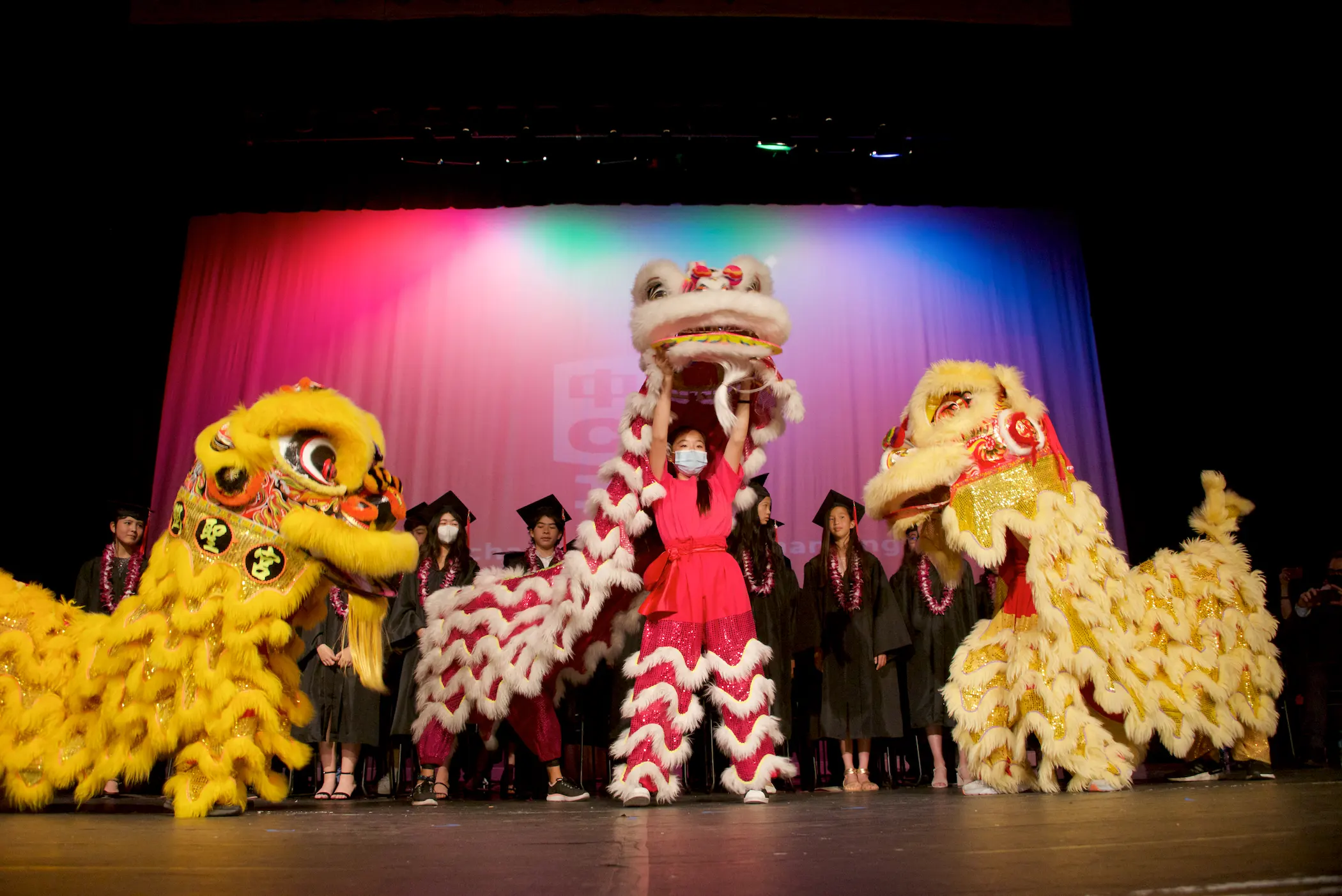 Lion Dancers at Graduation 2022