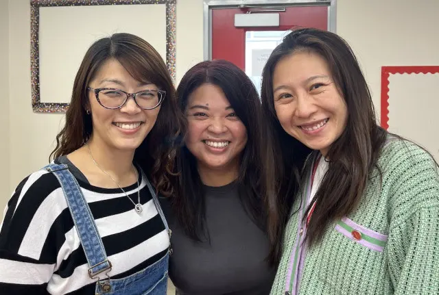 Presenters Cindy Chiang, ChiChi Su, and Wei Song