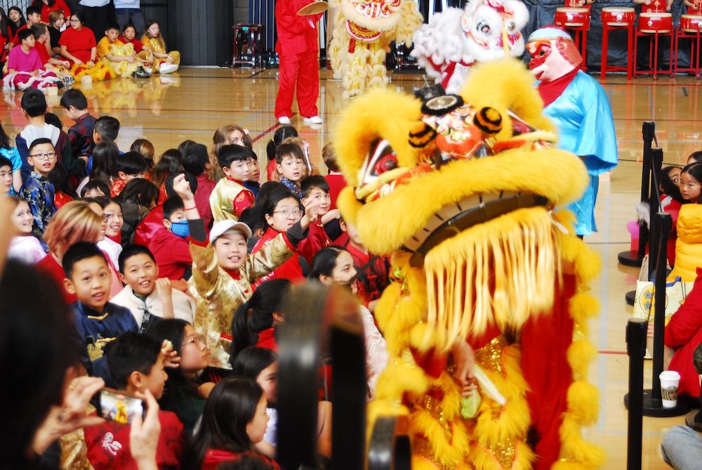 Lion Dance at Mass Greeting 2024