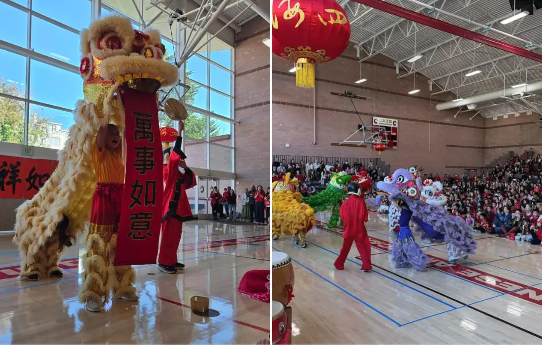Lion Dance at CAIS Mass Greeting 2026